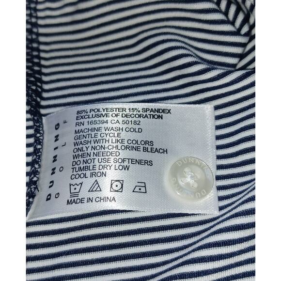 Pohl Cat Dunning Golf Polo Mens XXL Blue and White Stripe Comfort Stretch Fabric - Picture 9 of 9